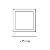 InLight LED Panel Xonefto 20watt Tetragno 3000K Thermo Lefko 22.5x22.5cm (2.20.01.1)