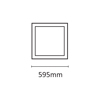 InLight LED Panel 48watt Tetragno 3000K Thermo Lefko 59.5x59.5cm (2.48.01.1)